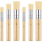 Pinceau de pochoir, brosse � poils naturels, pour peinture acrylique, peinture � l'huile, projet de bricolage ...