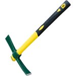 Pioche de jardin, houe de 39 cm, houe de jardin forge pour dsherber avec manche en fibre de verre, ...