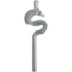 Pipe longue en verre avec hippocampe, 15 cm, transparente