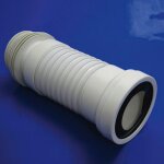 Pipe de wc articule courte t - 115 380 mm