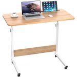 Pipipoxer - 80x40cmtable de lit avec roulette rglable en hauteur, bureau pour ordinateur portable avec ...