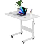 Pipipoxer - table roulante de lit canap avec 4 roulettes verrouillables hauteur rglable 60x40cm / 69 ...
