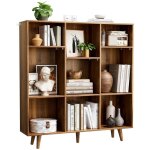 Bibliothque modulaire 9 cubes - tagre design 3 niveaux (100x108cm) - rangement ouvert salon / chambre ...