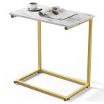 Pipishell - table d'appoint cadre en mtal desserte de lit support ordinateur portable, salon, chambre, ...