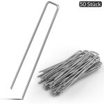 Piquets de sol - lot de 50 - acier � 2, 7 mm t�te plate - sardines piquets de sol tente jardin lot de ...