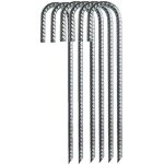 [jamais utilis]piquets de sol, d'agrafes de jardin piquets d'armature crochets en l en acier galvanis ...