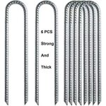 [jamais utilis]piquets de sol, d'agrafes de jardin piquets d'armature crochets en u en acier galvanis ...