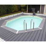 Ubbink - piscine bois allonge urbanpool 335x485x120cm liner gris