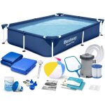 Piscine cadre rectangulaire 221x150x43 cm 16en1 bestway 56401n