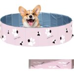 Piscine pour chien - pliable - 120 x 30 cm - antid�rapante - avec drain - piscine ext�rieure portable ...