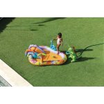 Northix - piscine gonflable pour enfants aire de jeux aquatique 201x157x69 cm fontaine toboggan dinosaure ...
