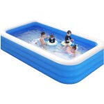 Piscine gonflable rectangulaire  3 anneaux pour enfants, tout - petits et adultes, piscine intrieure ...