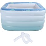 Piscine gonflable rectangulaire pliable et portable en pvc pais pour enfants et adultes, idale pour ...