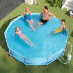 Piscine hors - sol ronde 36 m x 76 cm avec cadre m�tallique et pompe filtrante capacit� 6125 l piscine ...