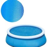 Piscine solaire, couverture de r�tention de chaleur ronde de 6 pieds, jacuzzi bleu, couverture de piscine ...