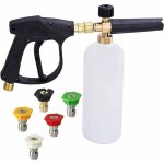 Mowze - pistolet à canon à mousse haute pression, 1 litre réglable 1 / 4 réglable lance en mousse de ... Mowze - pistolet à canon à mousse haute pression, 1 litre réglable 1 / 4 réglable lance en mousse de ...