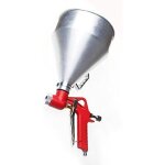Pistolet � cr�pir pneumatique 1 - 1 / 2 gallon avec tasse en aluminium et 3 buses, pistolet � peinture ...