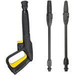 Pistolet à eau haute pression avec lance à jet et lance rotative, compatible avec les nettoyeurs haute ... Pistolet à eau haute pression avec lance à jet et lance rotative, compatible avec les nettoyeurs haute ...