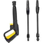 Pistolet  eau haute pression avec lance  jet variable et lance rotative, compatible avec les nettoyeurs ...