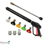 Keyoung - pistolet de lavage haute pression, lance, kit de buses, kit d'embouts 4000psi m22