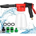 Pistolet � mousse de voiture 1l, lance � mousse r�glable 2 en 1, pistolet � mousse de nettoyage de voiture ...
