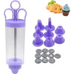 Pistolet presse � biscuits fabricant de presse stylo de d�coration de g�teau, 10 types de outil de d�coration ...