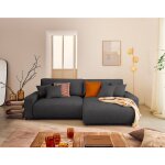 Pivoine - canap� d'angle 4 places r�versible convertible avec 2 coffres en velours c�tel�