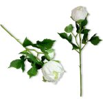 Pivoine en mousse blanche 44 cm