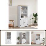 Placard gamme corona pin mexicain blanc 80x40x170 cm - buffet - armoire - meuble de rangement - placard ...