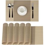 Placemats, table mats, non - slip, washable, pvc, 30 x 45 cm, heat resistant, rigid, stain resistant, ...
