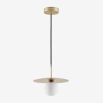 Plafonnier salle de bain boule en verre jorien sklum or