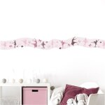 Plage - frise dcorative adhsive, danseuses, danse, rose, toile, enfant, 9 cm x 300 cm