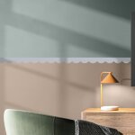 Plage - frise d�corative adh�sive, festonn�e gris, feston, 5 cm x 300 cm