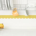 Plage - frise dcorative adhsive, festonne jaune, feston, 9 cm x 300 cm