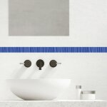Frise d�corative adh�sive, petits traits, dessin�s, bleu roi, 5 cm x 300 cm