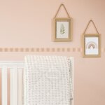 Frise d�corative adh�sive, rayures verticales larges, beige, motif g�om�trique, 5 cm x 300 cm