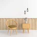 Plage - papier peint d�coup� pr�encoll�, soubassement, planches de bois de sapin, imitation bois, beige, ...