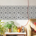 Pochoir, motif gomtrique oriental, ajoutez une touche d'originalit, 40 cm x 15 cm