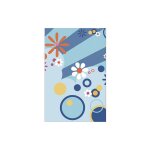 Plage - sticker rfrigrateur et lave vaisselle, flashy couleurs vives dco, 75 cm x 49 cm