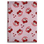 Plaid 110x150cm hello kitty coeur