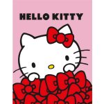 Plaid 130x160 cm hello kitty rose