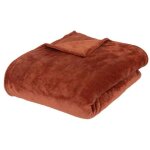 Plaid 180x230cm rose terracotta - createur d'interieur