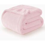 Plaid couverture polaire flanelle en microfibre, jet� de canap� 150x200 rose, couverture lit jete de ...