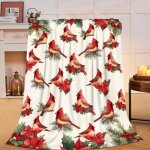 Plaid couverture polaire en flanelle de nol cardinal bird pour femmes hommes 5951 pouces holly cozy ...