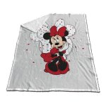 Plaid - disney minnie en robe rouge - 130x170 cm