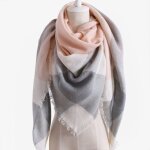 Ikodm - plaid, femme homme charpe grand plaid, hiver chaud en cachemire imitation, carreaux doux charpe ...