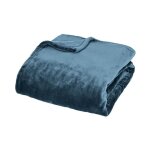 Plaid en flanelle 'cuddly' 130x180cm bleu gen