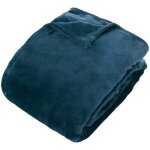 Plaid flanelle ollis bleu egéen 260x240cm - atmosphera créateur d'intérieur Plaid flanelle ollis bleu egéen 260x240cm - atmosphera créateur d'intérieur