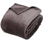 Plaid flanelle ollis gris foncé 260x240cm - atmosphera créateur d'intérieur Plaid flanelle ollis gris foncé 260x240cm - atmosphera créateur d'intérieur