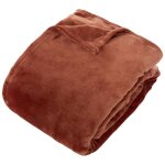 Atmosphera - plaid flanelle ollis terracotta 260x240cm créateur d'intérieur Atmosphera - plaid flanelle ollis terracotta 260x240cm créateur d'intérieur